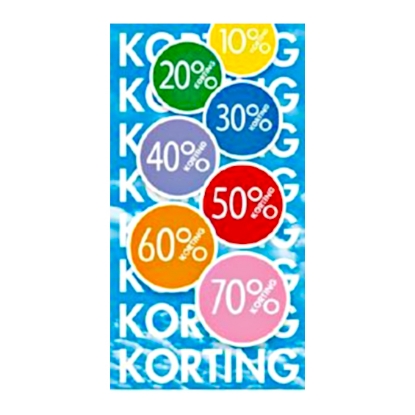 Afbeeldingen van Raambiljet "Korting"