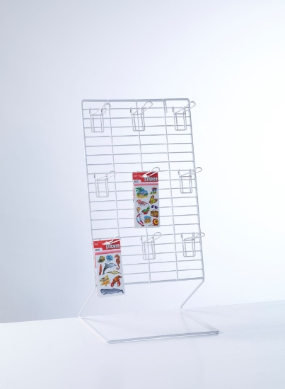 Afbeeldingen van Metalen toonbank draaddisplay voor haken, 1 zijde
