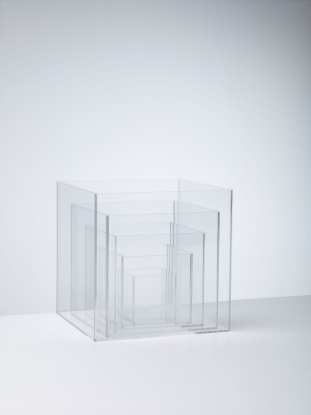 Afbeeldingen van Set van 6 transparante plexiglas kubussen