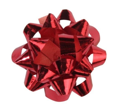 Afbeeldingen van Starbow metallic rood Ø 38 mm (100 stuks)