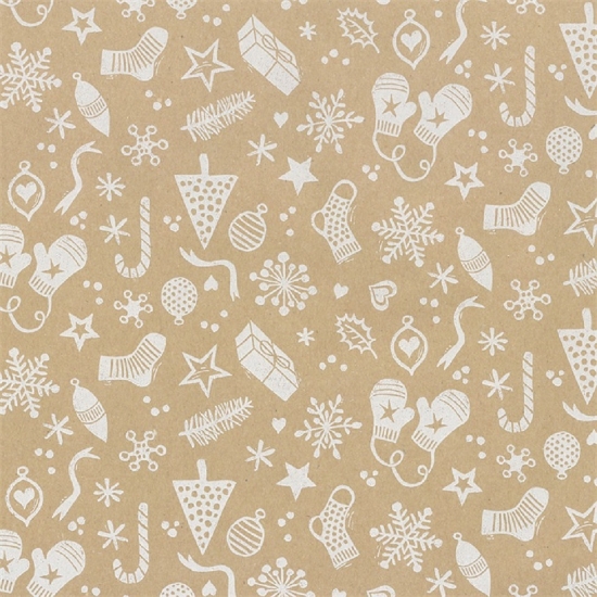 Afbeeldingen van Cadeaupapier 'Winterse Kerst'