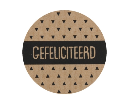 Afbeeldingen van Etiket 'Gefeliciteerd'