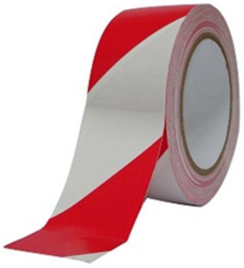 Afbeeldingen van Markeertape rood/wit (zelfklevend)