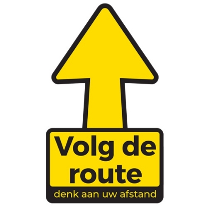 Afbeeldingen van Pictogram Pijl met 'Volg de route'