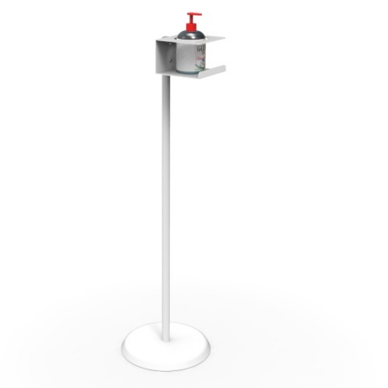 Afbeeldingen van Staande witte houder voor dispenser