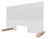 Afbeeldingen van Glazen preventie-scherm B 75 cm x H 47,5 cm, met uitsparing