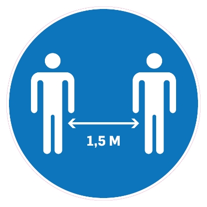 Afbeeldingen van Pictogram blauw '1,5 m' 