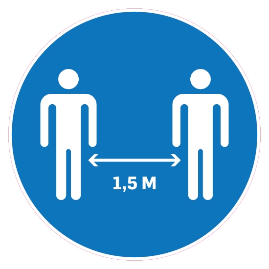 Afbeeldingen van Pictogram blauw '1,5 m' 