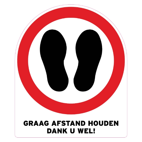 Afbeeldingen van Pictogram 'Graag afstand houden dank u wel!' 