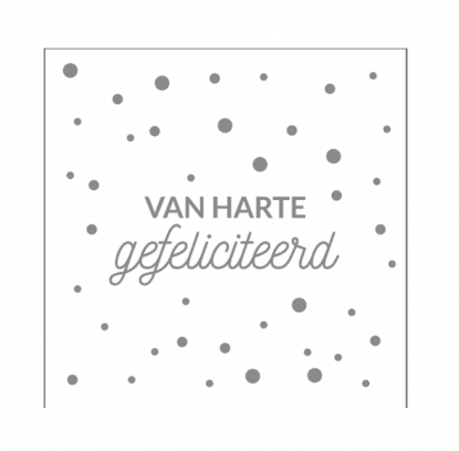 Afbeeldingen van Etiket 'Van harte gefeliciteerd'