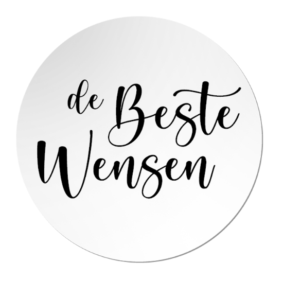 Afbeeldingen van Kerst etiketten 'De beste wensen' (1000 stuks)