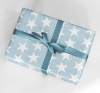 Afbeeldingen van Cadeaupapier 'Texture stars grey/blue'