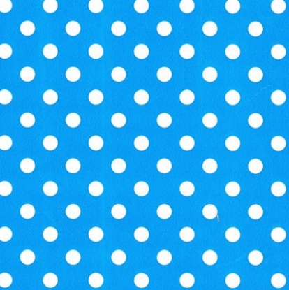 Afbeeldingen van Cadeaupapier 'Polka dots blue/white'