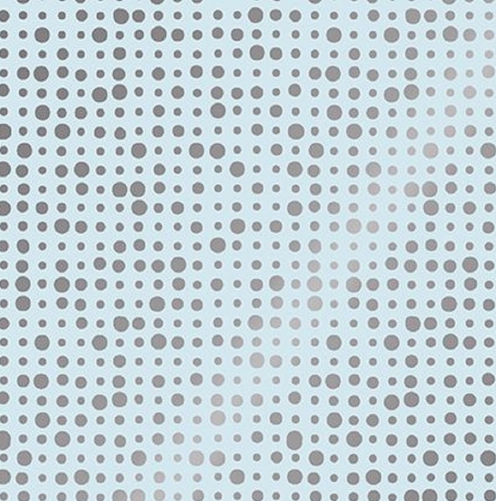 Afbeeldingen van Cadeaupapier 'Random dots pearlblue'