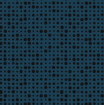 Afbeeldingen van Cadeaupapier 'Random dots blue/black'