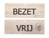Afbeeldingen van Bezet-Vrij bordje, hout-look