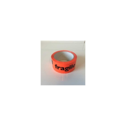 Afbeeldingen van Tape oranje breekbaar / fragile