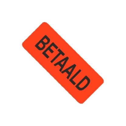 Afbeeldingen van fluorsticker rood 50x21mm BETAALD