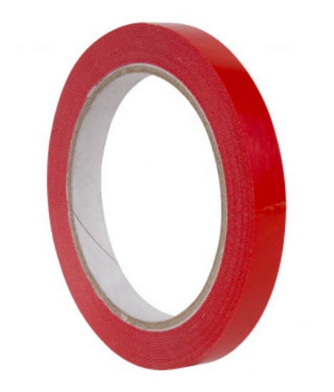 Afbeeldingen van Tape rood 12mm x 66m grote kern