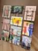 Afbeeldingen van kaartenrek ZWART voor 10x A6 kaarten (6x portrait en 4x landscape) 