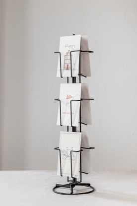 Afbeeldingen van baliedisplay draaibaar 6x A6 zwart, portrait