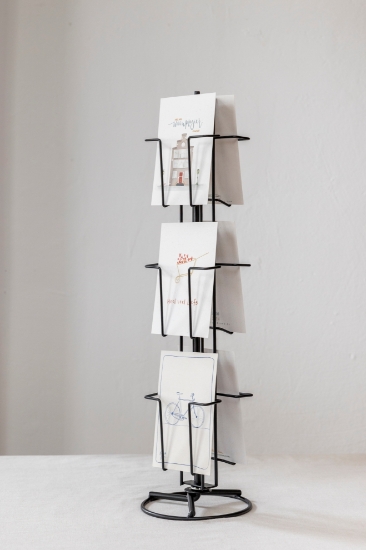 Afbeeldingen van baliedisplay draaibaar 6x A6 zwart, portrait