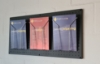 Afbeeldingen van metalen wand folderrek ZWART, 3xA4