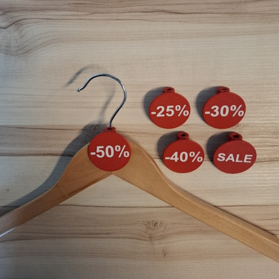 Afbeeldingen van 50% badge rood