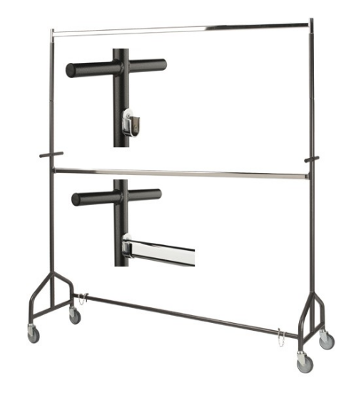 Afbeeldingen van dubbel transportrek extra sterk 180cm.