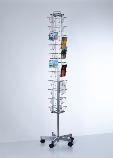 Afbeeldingen van kaartenrek voor 8 rijen A6 folders staand of liggend